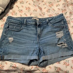 SO Light Blue Ripped Jean Shorts